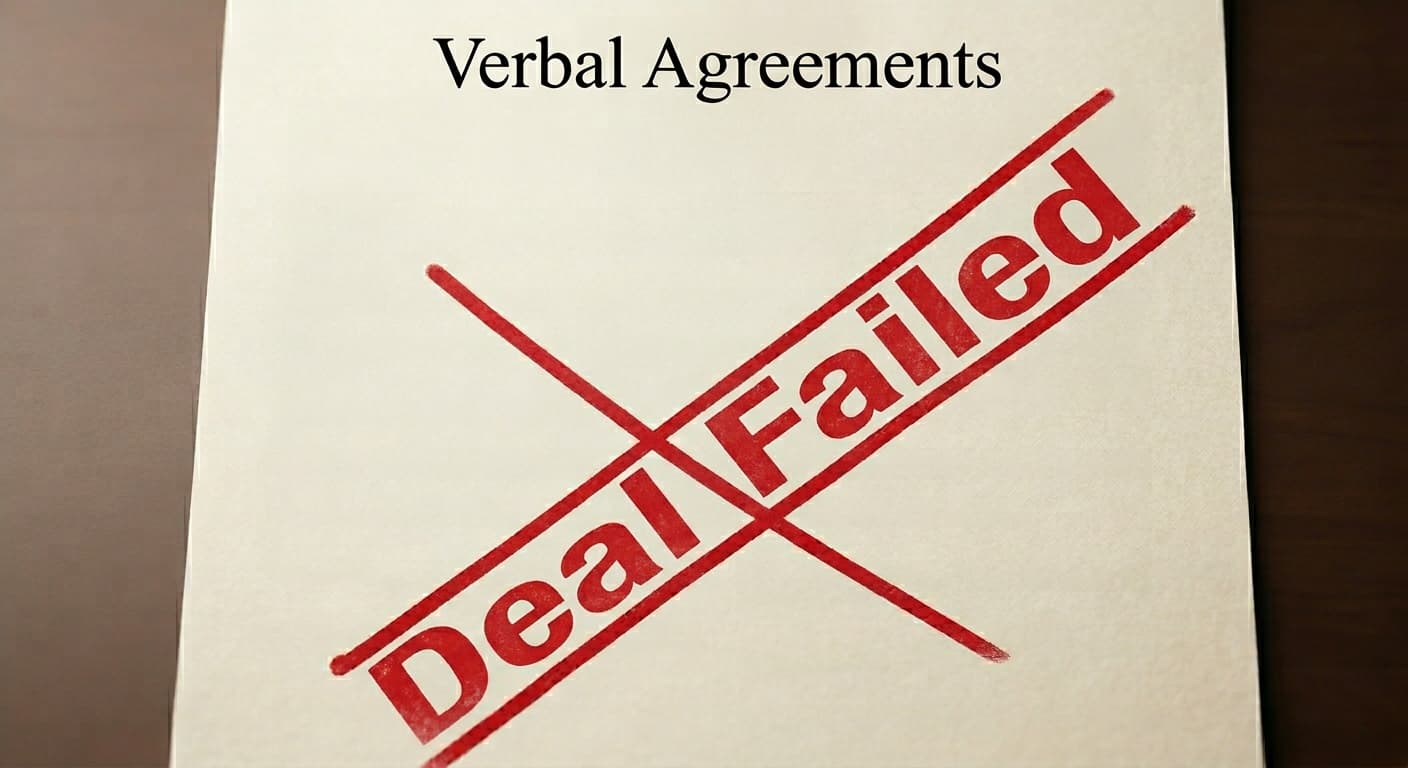 How Verbal Agreements Fail in Real Estate Transactions editorial photo